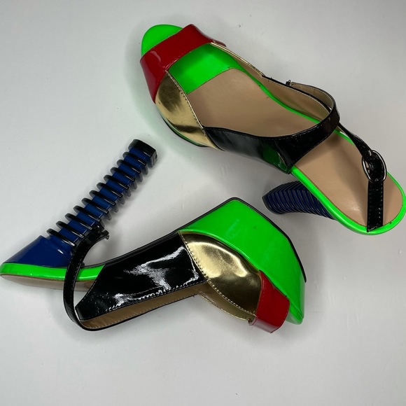 Multi Color Platform heels - Picture 3 of 6